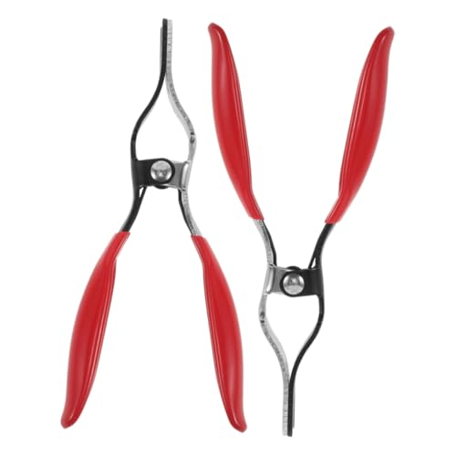 GRIRIW Rapid Oil Pipe Disconnect Pliers Automotive Hose Clamp Remover Set of 2 Chrome Steel for Auto Mechanic