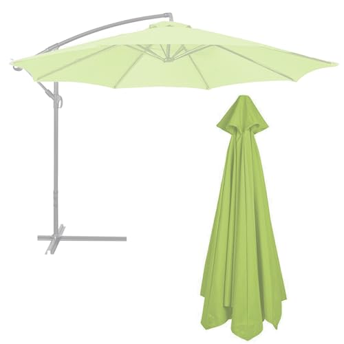 Auvent de remplacement pour parasol 270cm 6 baleines vert herbe