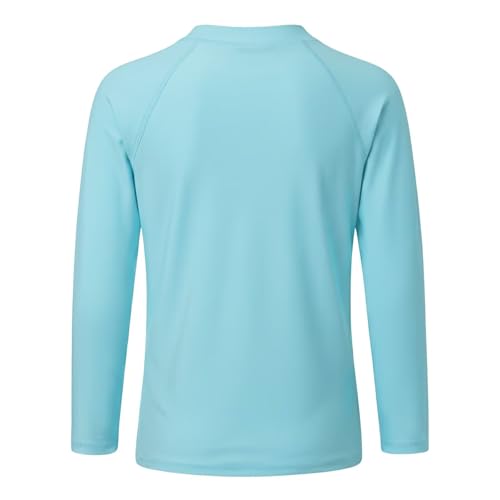 Image of Girls Swim Shirts, Long Sleeve Rash Guard Swimsuits with Full Zipper Sun Protection Bathing Suit Quick Dry Swimwear for Kids
