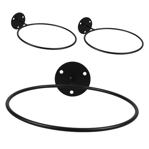 Supports muraux en fer pour ballons de football lot de 3 porte-ballon noirs