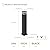 ASD 24 Inch Square Bollard Light Fixture | 60W E26 Socket 120V | Dimmable, Waterproof, LED/CFL/Incandescent Bulbs Compatible, ETL Listed | Outdoor Floor Lantern, Landscape Post Lighting | Black
