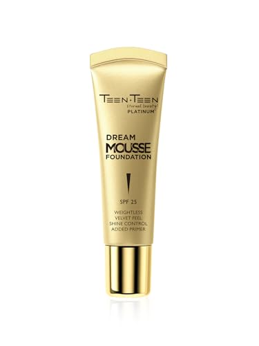 Image of TEEN TEEN Dream Mousse Foundation | Lightweight Velvet Finish with SPF 25 | Shine Control, Added Primer, Smooth Blendable Texture, Natural-Beige, 30ml