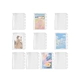 Transparente Schutzblätter | 10 Stück Quittungshüllen mit Reißverschluss, 5 Ringe M5, Einsätze...