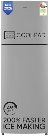 Haier 240L Frost Free Double Door 2 Star Refrigerator with Freezer at Top