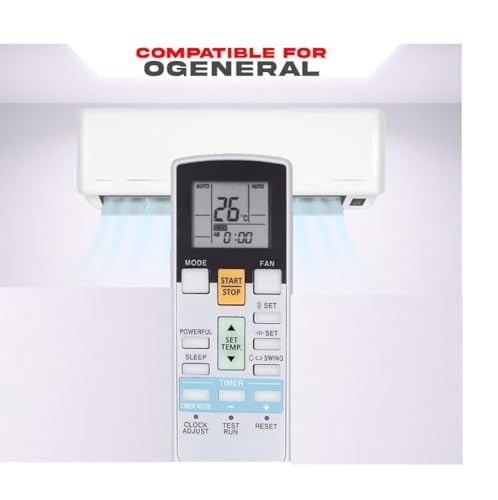 Image of 7-SAT Compatible with O General AC Remote Original Suitable for Split & Window AC (Come with 2 AAA Batteries)