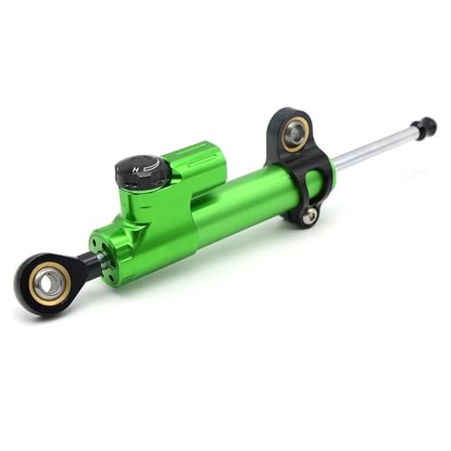 Lenkungsstabilisator für Motorräder Universal Motorrad Einstellbare Stabilisator Lenkung Dämpfer Sicher für Aprilia für Tuono V4 R(Green and Black)