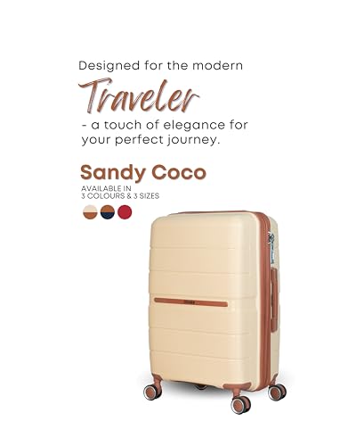 Image of CRUISE Sandy Coco 24 Inch Travel Trolley Bag Set (Medium) | Hard Shell Expandable Suitcases with Spinner Wheels | Cabin & Check-in Lightweight Luggage Bags (Set of 1)