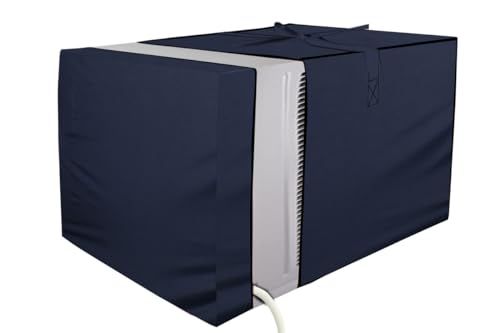 Image of Stylista Polyester Window ac Cover Suitable for O-General 1.5 Ton AXGB18BBAA-B, Blue Color Elastic fit Cover for Front and Rear of Window Ac