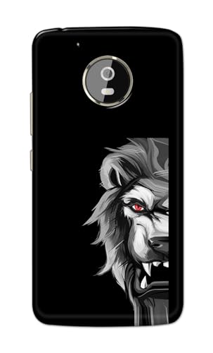 Image of PRINTFIDAA Printed Hard Back Cover Case for Motorola Moto G5+ Plus Back Cover (Angry Lion) -112