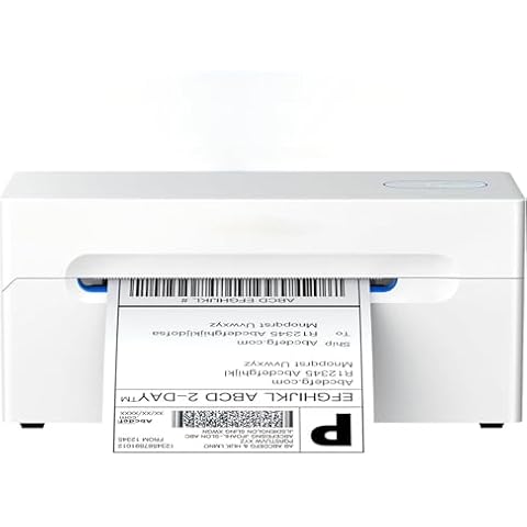 CHIVALZ Thermal Shipping Label Printer, Wireless Shipping Label Printer for Shipping Packages,White Cover