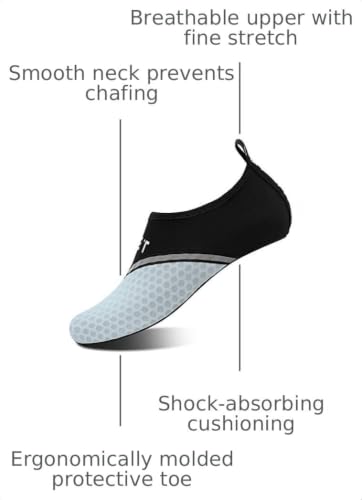 Image of WateLves Womens and Mens Kids Water Shoes Barefoot Quick-Dry Aqua Socks for Beach Swim Surf Yoga Exercise