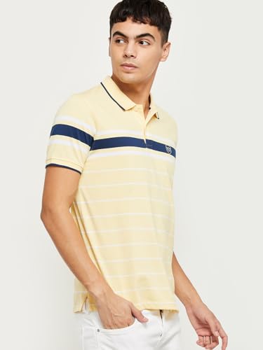 Image of Max Men Striped Slim Fit Polo T-Shirt