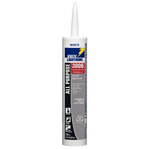 White Lightning W12AF0010 3006 Advanced Formula Caulk, 10 OZ