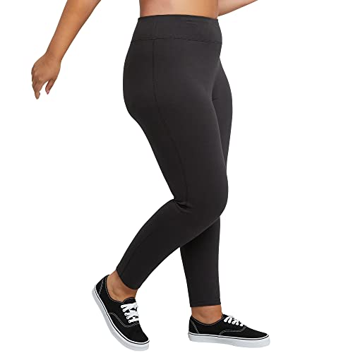 Just My Size Womens Long Legging Pants, Black, 1X Us #TOP3