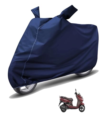 Image of Auto Hub Waterproof Scooty Cover Compatible with Suzuki Burgman 125, Heatproof, Mirror Pocket, Belt & Buckle, Burgman Scooty Cover Waterproof - 1 Unit, Blue