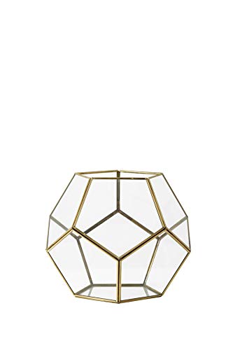Serene Spaces Living Medium Clear Glass Honeycomb Candleholder, Measures 8 inches Tall, Sold Individually