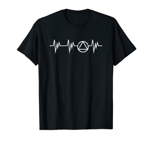 Sobriedad Latido del corazón Alcohol Drogas Rehabilitación Adicción Apoyo Camiseta