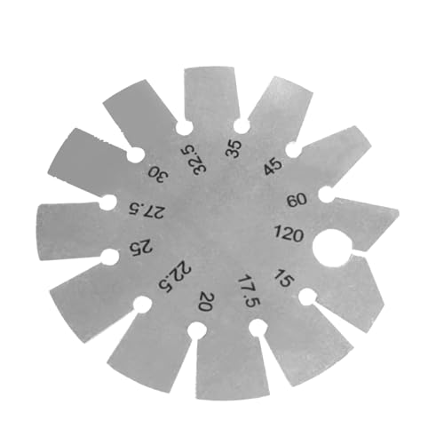 Winkellehre-Schablone, Edelstahl, runde Form, Schräglehre, Winkelsucher für Holzbearbeitungsklingen, Meißel, Hobel, professionelles Präzisionswerkzeug