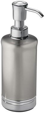 InterDesign York Metal Soap Dispenser 8.25 in. H x 3-1/2 in. W x 3-1/2 in. L Stainless Steel Silver