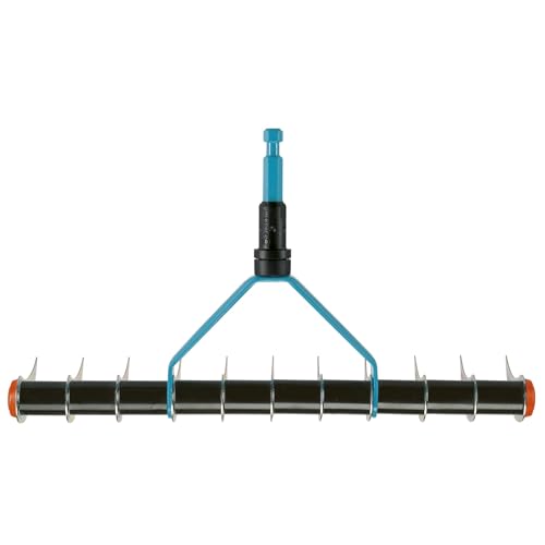 Gardena combisystem-Rasenlüfter: Manueller Vertikutierer mit 35 cm Arbeitsbreite, ideales Gartenzubehör zum Entfernen von Moos und Filz im Rasen, passend zu Allen combisystem-Stielen (3391-20) – Bild 5