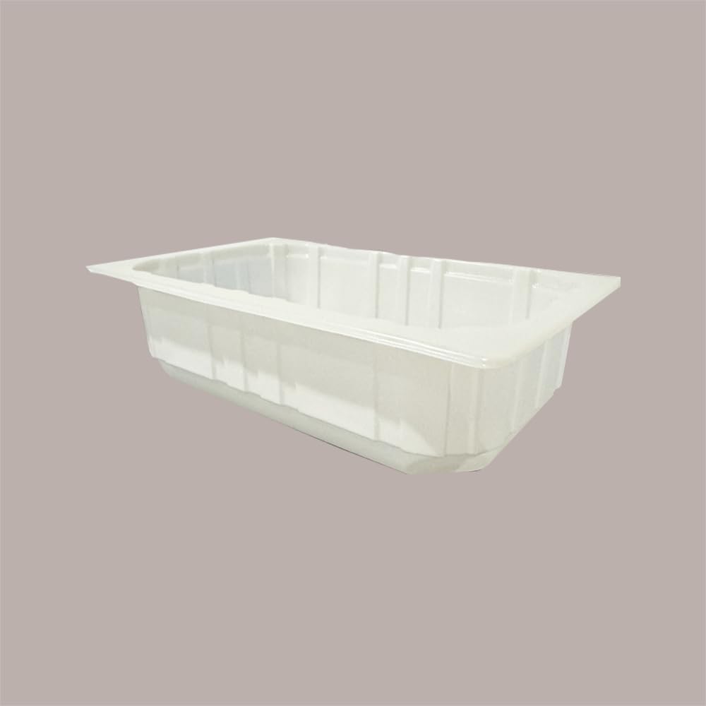 Lucgel Vaschette 1/2 Gastronorm in Polipropilene Termosaldanti Bianche 32x26,5H9,5 cm - 60 pezzi -