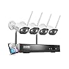ZOSI 2K Wireless Security Camera System,2K H.265+ 8CH NVR with 1TB Hard Drive,4pcs 3MP WiFi Surveillance Cameras Indoor Outdoor,Night Vision,Motion Detection,Remote Access,for Home 24-7 Recording
