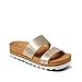 REEF Cushion Vista Hi Women's Platform Fashion Sandal, Arch Support, Ultra Soft Cushion Footbed, Champagne, 8.5