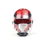 Genérico Taekwondo Headgear Thickening Karate Helmet Adult Sanda Boxing Helmet Mask Muay Thai Protective Gear Headguard(Red,XS 100 120)