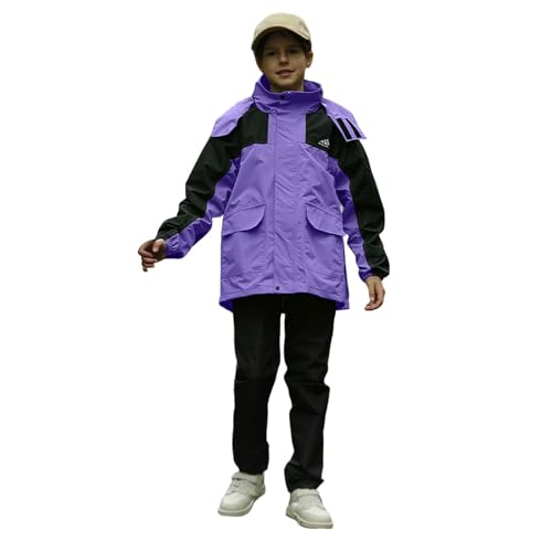 Veste de pluie imperméable avec capuche garçon fille et pantalon d'extérieur léger