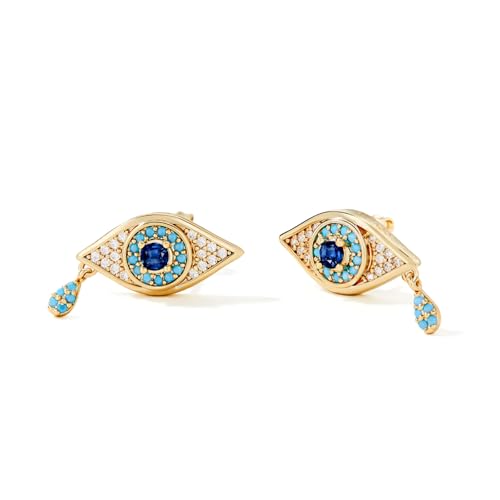 Cicy Bell 18k Gold Plated Earrings for Women Trendy Hypoallergenic Stud Drop Earrings Jewelry Accessory Gifts for Birthday Party