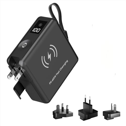 Amazon | 20000mAh PD65W モバイルバッテリー コンセント一体型