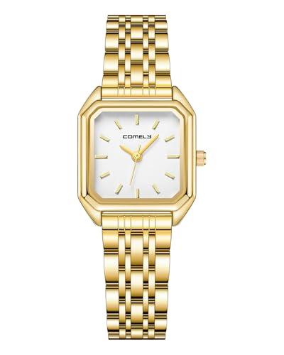 CIVO Armbanduhr Damen Gold Klein: Einfach Eckig Analog Quarz Uhren für Frauen - Edelstahl Wasserdicht Klassische Business Damenuhr CIVO Armbanduhr Damen Gold Klein: Einfach Eckig Analog Quarz Uhren für Frauen - Edelstahl Wasserdicht Klassische Business Damenuhr
