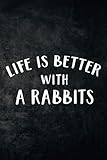  Cocktail Recipe Book - Cute Life is Better with a Rabbits Nice Love Rabbit Lovers: Blank Minimalist Cocktail and Mixed Drink Recipe Book & Organizer, ... for 100+ Alcoholic Beverages,High Performa