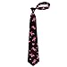 MZERSE Ties for Men Boys Wedding Dance Prom, Fashion Skinny Neck Tie Breast Cancer Awareness Ribbons Love Heart Black