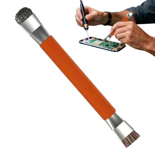 Reinigungsb&uuml;rste &ndash; Doppelkopf Mit Harten Borsten | Antistatische Staubentfernungsb&uuml;rste, F&uuml;r Die Reinigung Von Mobiltelefonen, Motherboards, IC-Pads, Laptops, Tastaturen, PCs Und Elektronischen Ger&auml;te
