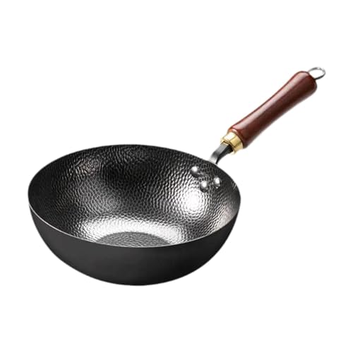 Wok chino con mango de madera y tapa miniatura 1