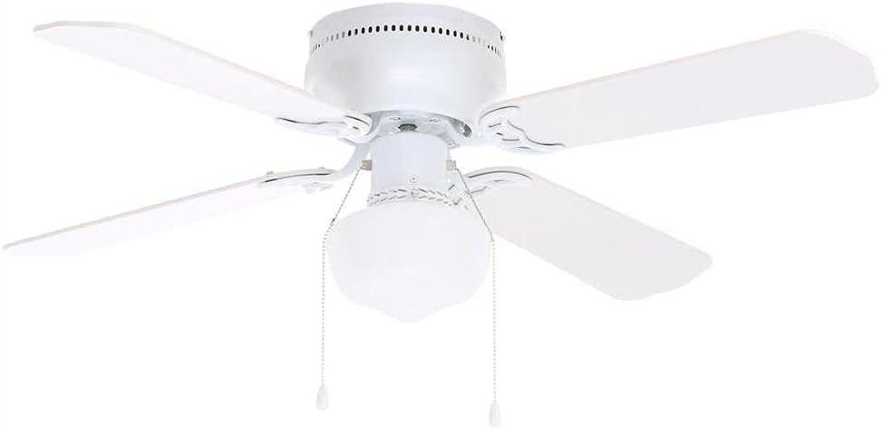 Hampton Bay UB42SWH-SH Littleton 42 in. Indoor White Ceiling Fan with Light Kit