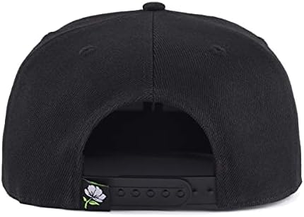 Bloomouflage Brand Black Patch Floral Flat Bill Snapback
