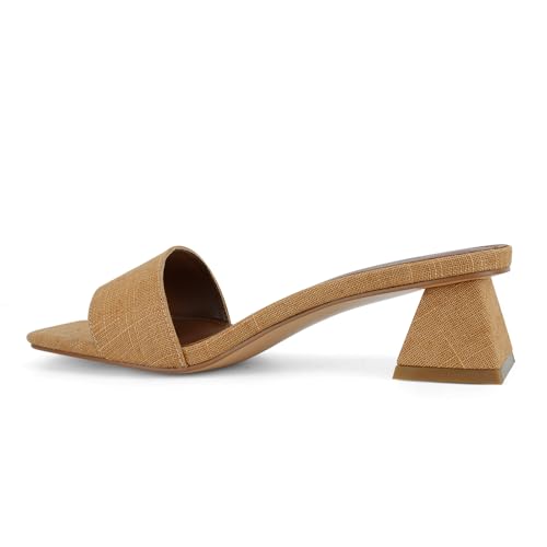 KIFIWUI Heeled Sandals for Women Block Chunky Heeled Sandal Slip on Sandals by KIFIWUI - Used condition - Image 7