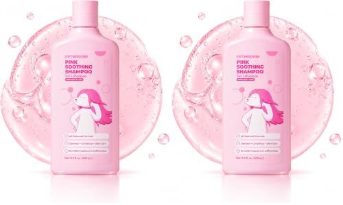 PETHROOM Pink Soothing 3-in-1 Dog &amp; Cat Shampoo for Dry Skin &amp; Itch Relief (Pack of 2)