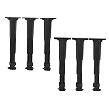 Garneck 6 Stück Teiliges Verstellbares T Förmiges Bettgestell Stützbein aus Hochfestem Stahl Stabile Möbelbeine für Bett Tisch Stuhl Kommode Höhenverstellbar Langlebig und rutschfest