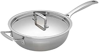 Le Creuset 96201424001000 3-Ply Stainless Steel Non-Stick Chef Pan with Lid, 24 x 8.5 cm , Silver