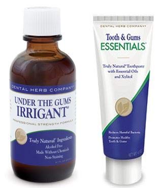Under the Gums Irrigant & Essentials Toothpaste