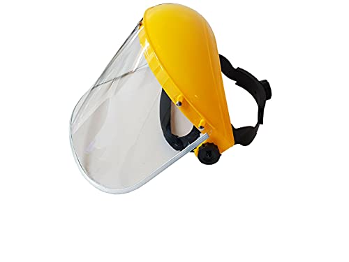 Supreme TTF Face Shield with Head Mounted Face Protection Eye Care Shield Screen Grinding Multi-Purpose - Clear Polycarbonate Visor Combination CE APPROVED - Conforms to EN166