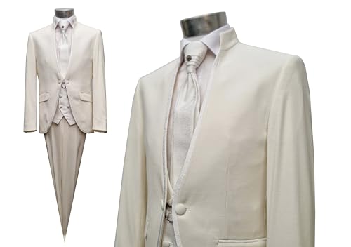 MMUGA Hochzeitsanzug Bräutigam Anzug Stehkragen – Bild 6