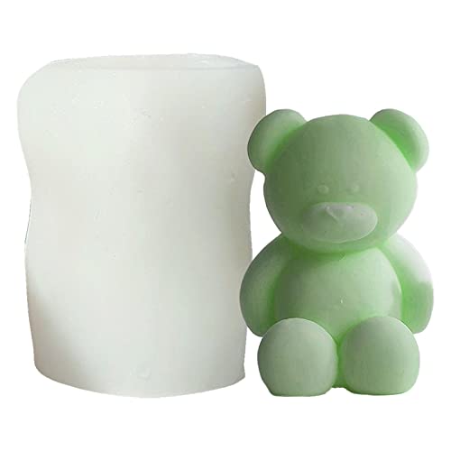 Sollee Molde de Silicona de Oso de Peluche Molde de Resina de Oso de Peluche Molde de Vela de Oso de Peluche Molde de jabón de Oso Molde de Chocolate de Oso para Regalo Hecho a Mano