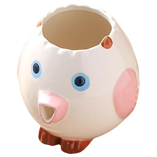 ULTECHNOVO Ceramic Egg Separator Tool Creative Yolk and White Divider for Baking and Cooking Cute Chicken Design for Home Cake Shop Use Separation