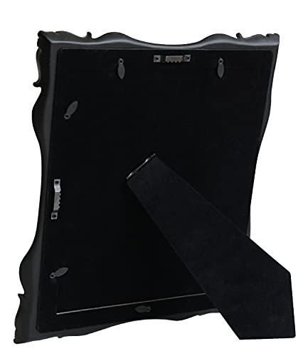 Asowin Antique Picture Frames,8×10 Baroque Photo Frames With Floral Relief, Wall And Tabletop Picture Frames Black #TOP2