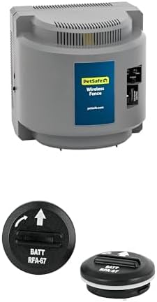 Bundle of PetSafe Wireless Pet Containment System Transmitter - Adds Up to 1/2 Acre to Stay & Play Wireless Fence or Pet Containment System + PetSafe Dog Collar Batteries (2 Pack) Dog Collar Battery