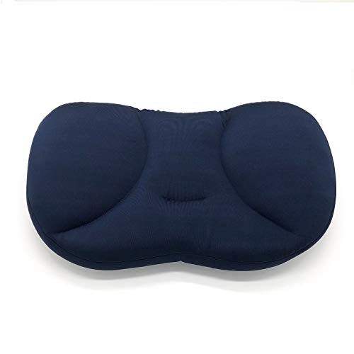 BEDSETS Oreiller en Mousse à Mémoire De Forme, Oreiller Ergonomique Forme Orthopédique Anti Douleur, Oreiller Cervical (Navy Blue) Cover